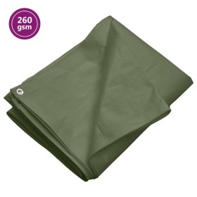 Green HDPE tarpaulin 260 g/m² 3x6 m by vidaXL, Waterproof tarpaulins - Ref: Foro24-151549, Price: 49,40 €, Discount: %