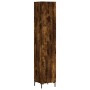 Aparador de madera contrachapada roble ahumado 34,5x34x180 cm de vidaXL, Aparadores - Ref: Foro24-3198790, Precio: 98,80 €, D...