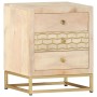 Solid gold mango wood bedside table 40x30x50 cm by vidaXL, Nightstands - Ref: Foro24-286504, Price: 173,24 €, Discount: %