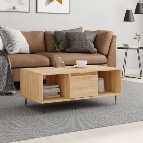 Sonoma oak plywood coffee table 90x50x36.5 cm by vidaXL, Coffee table - Ref: Foro24-830591, Price: 58,25 €, Discount: %