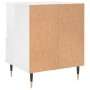 Mesita de noche madera contrachapada blanco brillo 40x35x50 cm de vidaXL, Mesitas de noche - Ref: Foro24-830608, Precio: 43,9...