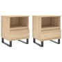 Nightstands 2 pcs engineered wood Sonoma oak 40x35x50 cm by vidaXL, Nightstands - Ref: Foro24-830643, Price: 92,64 €, Discoun...