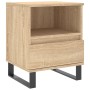 Nightstands 2 pcs engineered wood Sonoma oak 40x35x50 cm by vidaXL, Nightstands - Ref: Foro24-830643, Price: 92,64 €, Discoun...