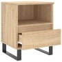 Nightstands 2 pcs engineered wood Sonoma oak 40x35x50 cm by vidaXL, Nightstands - Ref: Foro24-830643, Price: 92,64 €, Discoun...