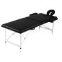 Folding massage bed with 2 zones, black aluminum structure. by vidaXL, massage tables - Ref: Foro24-110088, Price: 170,97 €, ...