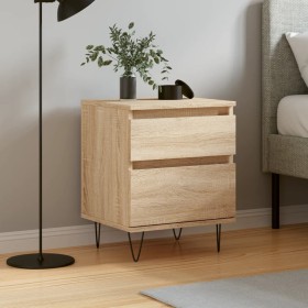 Sonoma oak engineered wood bedside table 40x35x50 cm by vidaXL, Nightstands - Ref: Foro24-830674, Price: 49,36 €, Discount: %