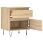 Sonoma oak engineered wood bedside table 40x35x50 cm by vidaXL, Nightstands - Ref: Foro24-830674, Price: 49,43 €, Discount: %