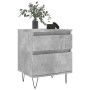 Concrete gray engineered wood bedside table 40x35x50 cm by vidaXL, Nightstands - Ref: Foro24-830676, Price: 40,27 €, Discount: %