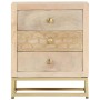 Solid gold mango wood bedside table 40x30x50 cm by vidaXL, Nightstands - Ref: Foro24-286504, Price: 173,24 €, Discount: %