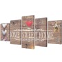 Home sweet home decorative canvas wall set 100x50cm by vidaXL, Posters, prints and visual art - Ref: Foro24-241592, Price: 25...