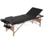 Klappbare Massageliege 3 Zonen schwarze Holzstruktur von vidaXL, Massageliegen - Ref: Foro24-110081, Preis: 173,24 €, Rabatt: %