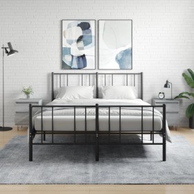 Mesita de noche 2 uds madera ingeniería gris Sonoma 40x35x50 cm de vidaXL, Mesitas de noche - Ref: Foro24-830681, Precio: 74,...