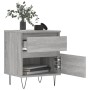 Mesita de noche 2 uds madera ingeniería gris Sonoma 40x35x50 cm de vidaXL, Mesitas de noche - Ref: Foro24-830681, Precio: 73,...