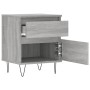 Mesita de noche 2 uds madera ingeniería gris Sonoma 40x35x50 cm de vidaXL, Mesitas de noche - Ref: Foro24-830681, Precio: 73,...