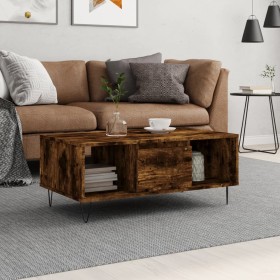 Smoked oak plywood coffee table 90x50x36.5 cm by vidaXL, Coffee table - Ref: Foro24-830593, Price: 58,99 €, Discount: %