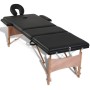 Folding massage table with 3 zones, black wooden structure. by vidaXL, massage tables - Ref: Foro24-110081, Price: 173,24 €, ...