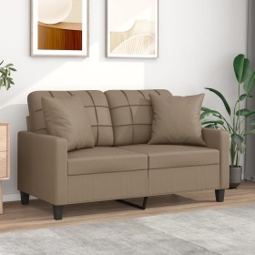 2-Sitzer-Sofa mit Cappuccino-Kunstlederkissen 120 cm von vidaXL, Sofas - Ref: Foro24-3200802, Preis: 224,89 €, Rabatt: %