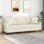 3-Sitzer-Sofa mit cremefarbenen Kunstlederkissen 180 cm von vidaXL, Sofas - Ref: Foro24-3200809, Preis: 268,75 €, Rabatt: %