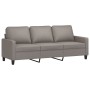 Sofá de 3 plazas con taburete de tela gris taupe 180 cm de vidaXL, Sofás - Ref: Foro24-3201044, Precio: 378,03 €, Descuento: %