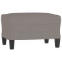 Sofá de 3 plazas con taburete de tela gris taupe 180 cm de vidaXL, Sofás - Ref: Foro24-3201044, Precio: 378,03 €, Descuento: %