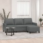 3-Sitzer-Sofa mit Hocker aus dunkelgrauem Stoff, 180 cm von vidaXL, Sofas - Ref: Foro24-3201038, Preis: 360,75 €, Rabatt: %