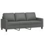 Sofá de 3 plazas con taburete de tela gris oscuro 180 cm de vidaXL, Sofás - Ref: Foro24-3201038, Precio: 360,75 €, Descuento: %