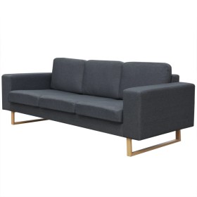 3-Sitzer-Sofa aus dunkelgrauem Stoff von vidaXL, Sofas - Ref: Foro24-243187, Preis: 399,92 €, Rabatt: %