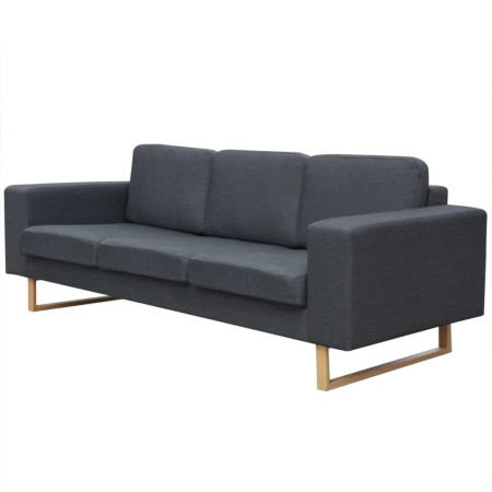 3-Sitzer-Sofa aus dunkelgrauem Stoff von vidaXL, Sofas - Ref: Foro24-243187, Preis: 405,41 €, Rabatt: %