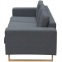 3 seater sofa dark gray fabric by vidaXL, Sofas - Ref: Foro24-243187, Price: 399,92 €, Discount: %