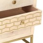 Solid gold mango wood bedside table 40x30x50 cm by vidaXL, Nightstands - Ref: Foro24-286504, Price: 173,24 €, Discount: %