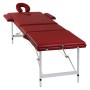 Folding aluminum massage table with three red bodies by vidaXL, massage tables - Ref: Foro24-110091, Price: 147,38 €, Discoun...