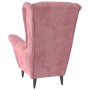 Sillón de terciopelo rosa de vidaXL, Sillones - Ref: Foro24-324063, Precio: 212,28 €, Descuento: %