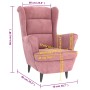 Sillón de terciopelo rosa de vidaXL, Sillones - Ref: Foro24-324063, Precio: 212,28 €, Descuento: %