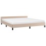 Estructura de cama cabecero cuero sintético capuchino 160x200cm de vidaXL, Camas y somieres - Ref: Foro24-347512, Precio: 148...