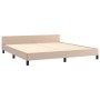 Estructura de cama cabecero cuero sintético capuchino 160x200cm de vidaXL, Camas y somieres - Ref: Foro24-347512, Precio: 148...