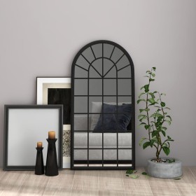 Black iron mirror for indoor use 90x45 cm by vidaXL, Mirrors - Ref: Foro24-3093518, Price: 145,99 €, Discount: %