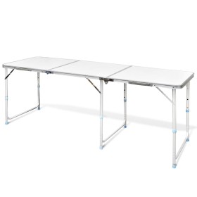 Folding aluminum camping table 180 x 60 cm by vidaXL, camping furniture - Ref: Foro24-41326, Price: 83,99 €, Discount: %