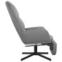 Sillón de relax con reposapiés de cuero sintético gris de vidaXL, Sillones - Ref: Foro24-3097418, Precio: 109,99 €, Descuento: %