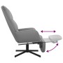 Sillón de relax con reposapiés de cuero sintético gris de vidaXL, Sillones - Ref: Foro24-3097418, Precio: 109,99 €, Descuento: %