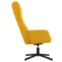 Sillón de relax con reposapiés terciopelo amarillo mostaza de vidaXL, Sillones - Ref: Foro24-3097491, Precio: 156,99 €, Descu...