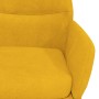 Sillón de relax con reposapiés terciopelo amarillo mostaza de vidaXL, Sillones - Ref: Foro24-3097491, Precio: 156,63 €, Descu...