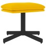 Sillón de relax con reposapiés terciopelo amarillo mostaza de vidaXL, Sillones - Ref: Foro24-3097491, Precio: 156,99 €, Descu...