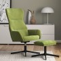 Sillón de relax con reposapiés terciopelo verde claro de vidaXL, Sillones - Ref: Foro24-3097487, Precio: 149,37 €, Descuento: %