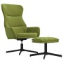 Sillón de relax con reposapiés terciopelo verde claro de vidaXL, Sillones - Ref: Foro24-3097487, Precio: 149,37 €, Descuento: %