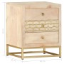 Solid gold mango wood bedside table 40x30x50 cm by vidaXL, Nightstands - Ref: Foro24-286504, Price: 173,24 €, Discount: %