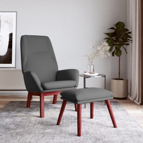 Sillón de relax con taburete tela gris oscuro de vidaXL, Sillones - Ref: Foro24-3097872, Precio: 160,99 €, Descuento: %