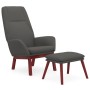 Sillón de relax con taburete tela gris oscuro de vidaXL, Sillones - Ref: Foro24-3097872, Precio: 160,46 €, Descuento: %