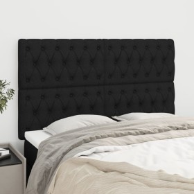 Cabeceros 4 unidades tela negro 72x7x78/88 cm de vidaXL, Cabeceros y pies de cama - Ref: Foro24-3116668, Precio: 142,99 €, De...