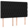 Headboards 4 units black fabric 72x7x78/88 cm by vidaXL, Headboards and footboards - Ref: Foro24-3116668, Price: 142,99 €, Di...