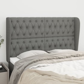 Headboard with dark gray fabric ears 147x23x118/128 cm by vidaXL, Headboards and footboards - Ref: Foro24-3118291, Price: 158...